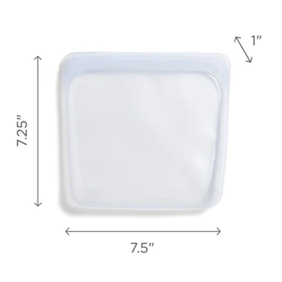 New Stasher x4 lot sandwich &snack size reusable silicone bag storage organizer - Picture 10 of 11